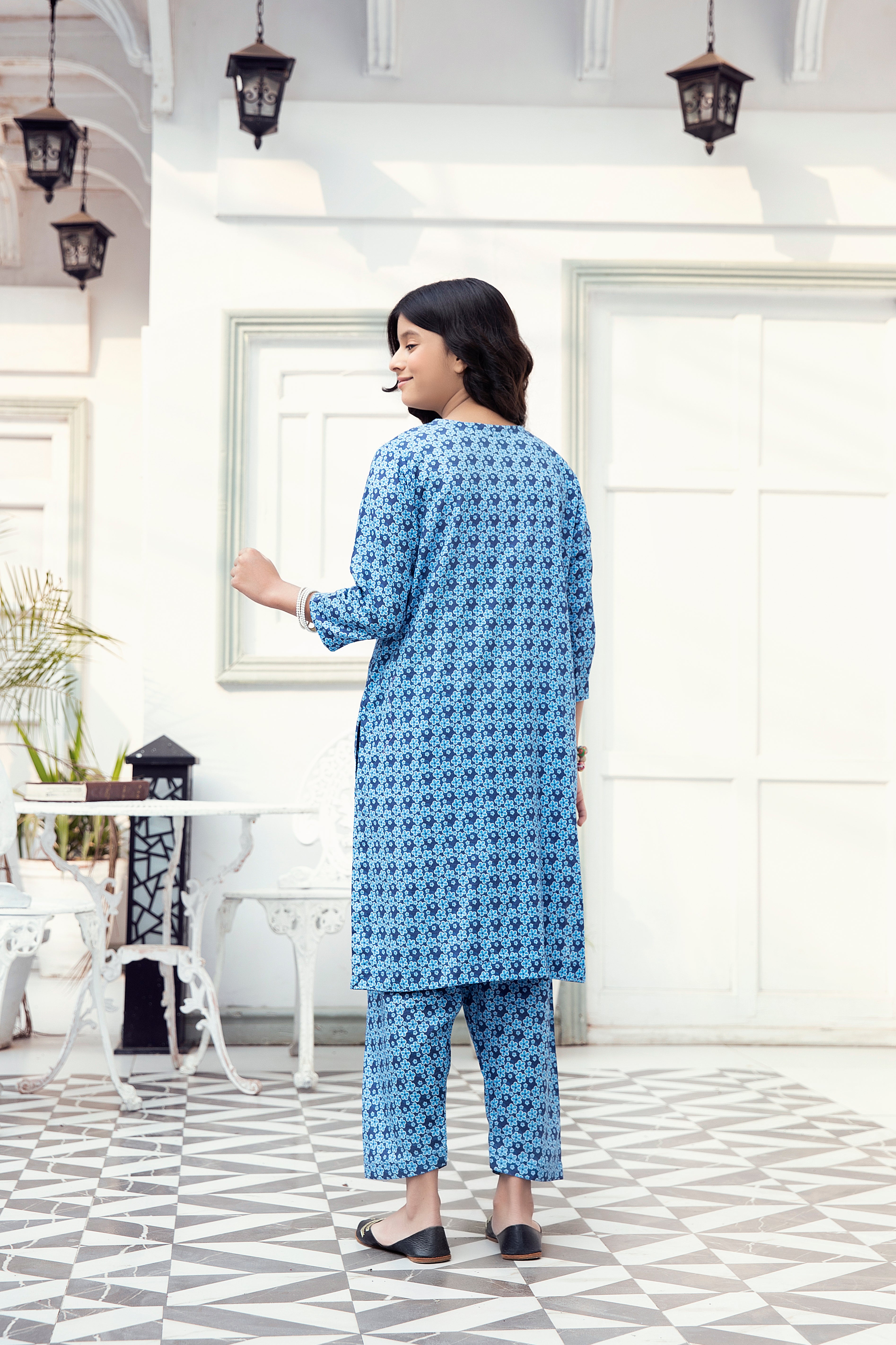 Ready to wear: Printed khadar shirt trouzer with embriodery